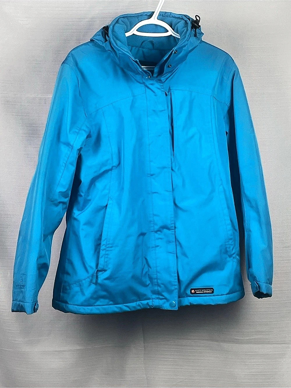 Misty Mountain Blue Waterproof Winter Jacket Fleece Lined Hooded Sz M